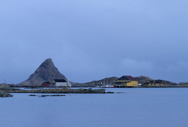 A fishing port on the island of Rost one of the Lofoten islands. The small community mainly lives off the fishing industry.