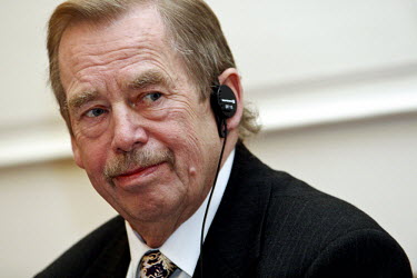 Former Czech President Vaclav Havel during a ceremony at the Prague Goethe Institute receiving the "Dolf Sternberg" price on 23 October 2007. Havel died on the 18 December 2011 at the age of 75. Havel...
