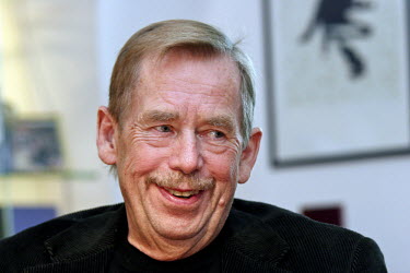 Former Czech president Vaclav Havel during an interview in his office in central Prague. Havel died on the 18 December 2011 at the age of 75. Havel was a playwright, essayist and poet who became activ...