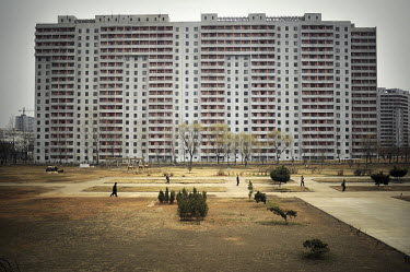 A highrise residential estate in central Pyongyang.