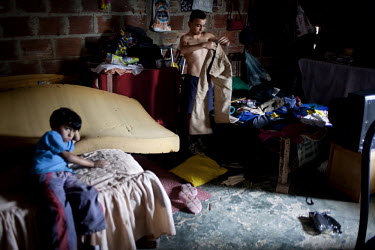 The house of Leidy Vivianna Rendon. She and her three young boys had to flee their home in Tolima, west of Bogota, when a local paramilitary group killed their father, and threatened his mother with h...