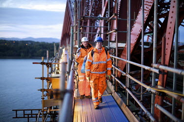 Over 4,000 tonnes of scaffolding was used to enable safe access to the bridge. All of it was assembled and disassembled by hand, on the 125 year old Forth Rail Bridge which spans the river Forth near...