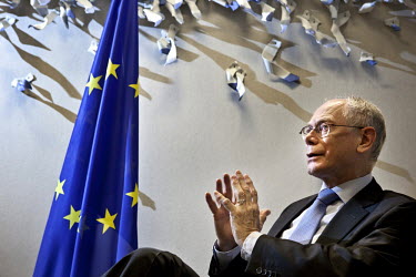 Herman Achille Van Rompuy, a Belgian politician of the Christian Democrat party CD&V and the current President of the European Council, erroneously referred to as president of Europe.
