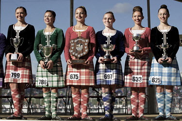 Highland dancers glow with pride after winning different events at the Cowal gathering in Dunoon, Argyl and Bute where the world championships are held every year.