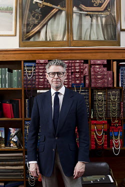 David Mason, the current creative director behind the newly revived Anthony Sinclair brand, Sackville Street, London.