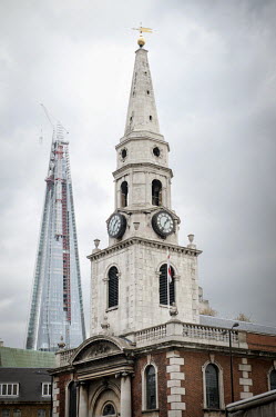 A view of The Shard, which will be the tallest building in Western Europe and is due to be completed and officially inaugurated on the 5th July 2012, opening to the public in 2013. It will contain off...