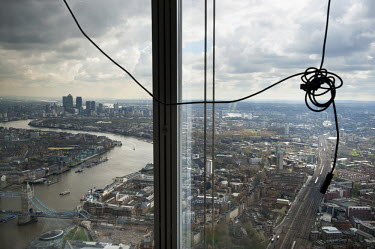 A view towards the east from The Shard, which will be the tallest building in Western Europe and is due to be completed and officially inaugurated on the 5th July 2012, opening to the public in 2013....