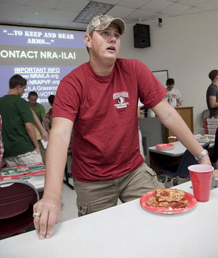 21 year old Florida State University (FSU) student Ben Keown at a National Rifle Association (NRA) sponsored meeting of 'Students for Concealed Carry at FSU'. Florida already has some of the most leni...