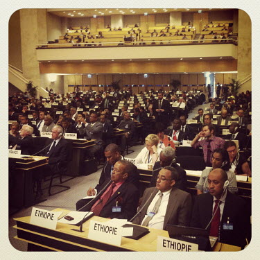An iPhone picture of attendees of the 101st session of the International Labour Conference, the annual assembly of the 185 country members of the International Labour Organisation (ILO/BIT), at the Pa...