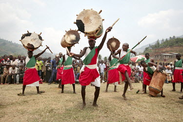Drummers celebrate the visit by the Governor of Cibitoke Province to Mabayi Commune at the launch of the Ministry of Health's Distribution Campaign for Neglected Tropical Diseases. Cibitoke is one of...