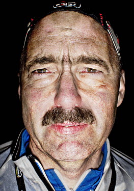 A contestant after he has finished the bike race The Big Trial of Strength, stretching 540km from Trondheim to Oslo.