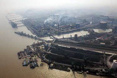 Coal storage and heavy industry in Jiangyin a port on the Yangtze River.