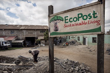 Ecopost factory, in an industrial area in Eastern Nairobi. EcoPost Ltd is a for profit social enterprise. They utilise waste plastic as a resource to manufacture aesthetic, durable and environmentally...