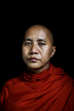 U Wirathu, the controversial Buddhist nationalists monk and spiritual leader of the 969 Movement, poses for a portrait at the New Maesoeyin Monastery in Mandalay. U Wirathu is an abbot in the New Maes...
