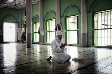 The Imam of Talanburee Mosque, that was attacked by Buddhist nationalists in 1997, prays in Mandalay.