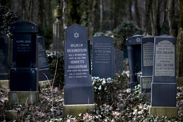 Tombstones in the Weissensee Cemetery, the biggest Jewish cemetery in Europe.