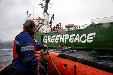 Greenpeace International 2nd Engineer Iain Rogers during a boat training in Sicily.