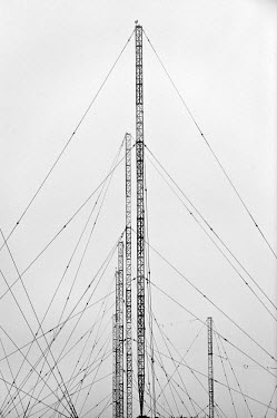 Radio masts at the Sambro Coastguard station.