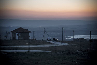 Tatar men on a 'Night Patrols' near the Tatar town of Bakhchisaray. The patrols are to guard their communities against pro-Russian agitators who are said to try to stir up tensions in the region. Tata...