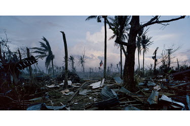 A scene of mass devastation near Tacloban city after Typhoon Haiyan swept through the Philippines. Typhoon Haiyan, or Yolanda as it is known in the Philippines, made landfall on 8 November 2013 and wa...