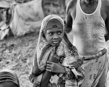 A girl in Kharaz refugee camp. The camp holds roughly 15,000 mostly Somali migrants, half of whom are children. The United Nations Refugee Agency (UNHCR) has raised concerns over the record numbers of...