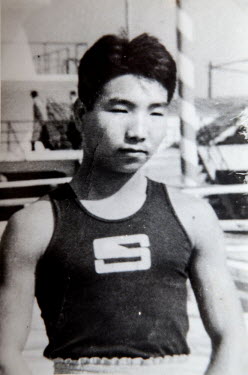 A copy of a photo of Iwao Hakamada (undated). Courtesy of Hideko Hakamada, his sister. Iwao Hakamada (b. 1936) was arrested in August 1966 at the age of 30 for the murder of a company president, Fujio...