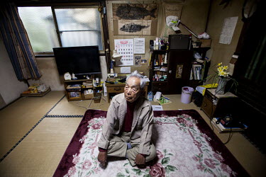 Sakae Menda, 87, who spent 31 years on death row (34 years in prison) for double homicide he didn't commit sits at home in Fukuoka. He is one of only 6 death row inmates in Japan since World War II wh...