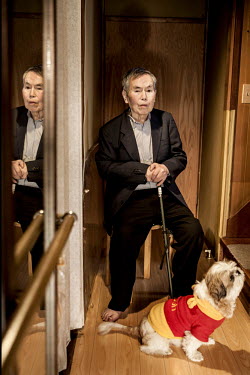 Norimichi Kumamoto, one of three judges who passed a death penalty on Iwao Hakamada, at his home in Fukuoka. In 2007 he publicly declared that he believes Iwao is innocent. Iwao Hakamada (b. 1936) was...