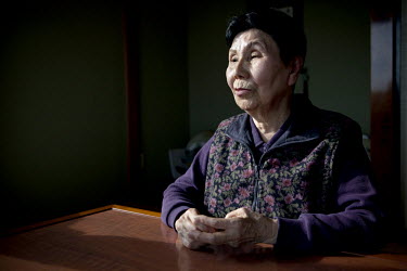 Hideko Hakamada, 80, elder sister of Iwao Hakamada, sits at home in Hamamatsu city. Iwao Hakamada (b. 1936) was arrested in August 1966 at the age of 30 for the murder of a company president, Fujio Ha...