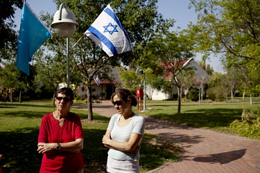 Ruti Lahav and her daughter-in-law Yael Lahar both residents of the Maabarot Kibbutz.