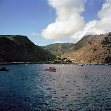 Small boats sale off the island of St Helena.
