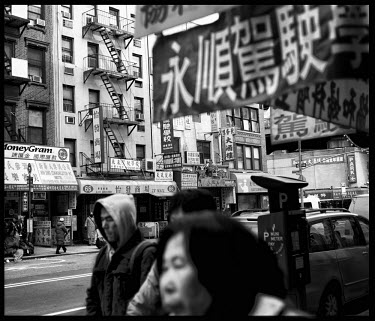 Chinese language signage in Chinatown, Manhattan.