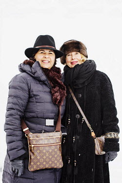 Jo and Silvia from St. Moritz attending the 30th Polo on Snow World Cup.