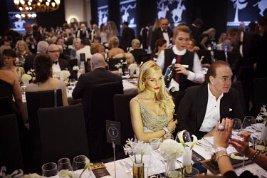 Guests at the 30th Polo on Snow World Cup Gala Dinner held at the Kempinski Grand Hotel des Bains. A ticket for the night, for those without a special invite, is one thousand US Dollars.