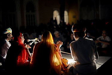 Sugra Devi, one of the few remaining vocalists in the Kalbeliya community performs at Mehrangarh Fort  during the Rajasthan International Folk Festival.