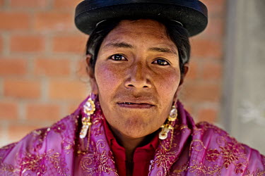 A Cholita, or wrestler of native Aymara descent, from the Luchadores group of fighters.