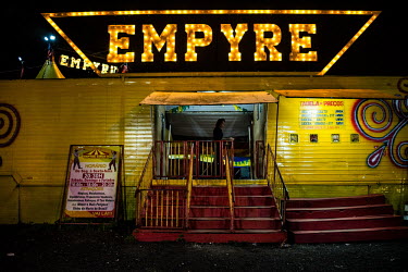 The entrance of the Empyre Family Circus during a stint in Fortaleza. The Empyre Family Circus is the 5th generation of the travelling show. Most of the performers are members of the same family.