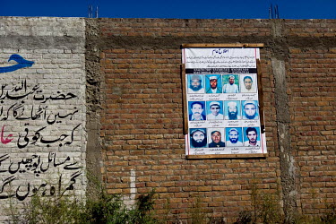 Portraits of most the wanted Taliban members who are accussed of having launched attacks in the past.