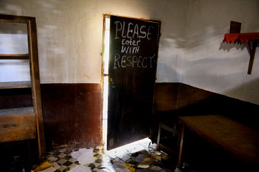 The head's office in the town's school that was closed, by government decree, earlier in the year as a result of the ebola crisis. The office has been looted and all the school's books stolen.  Phoebe...