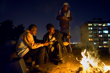 'Nyaope' drug addicts gather nightly in 'Highrise Park' on the edge of Hillbrow. A crude form of heroin reputedly cut with anything from anti-retrovirals to rat poison and pool cleaner, nyaope is eith...