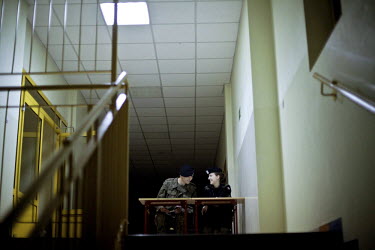 Two young members of Strzelec (The Shooter), a paramilitary association, on guard duty during a training weekend. Several paramilitary groups from the region joined together to take part in military e...