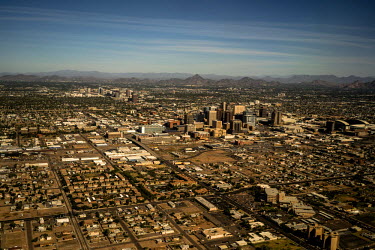 Downtown Phoenix seen from the air.