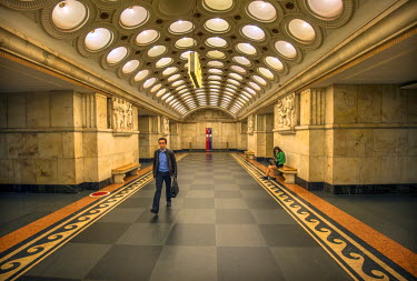 Elektrozavodskaya Metro Station, named after the electric light bulb factory nearby, the station opened in 1944.