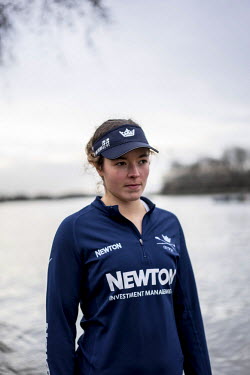 Lauren Kedar of the Oxford women's rowing team. They are preparing for the 2015 Oxford vs Cambridge Universities Boat Race which for the first time is to take place on the same day and over the same c...