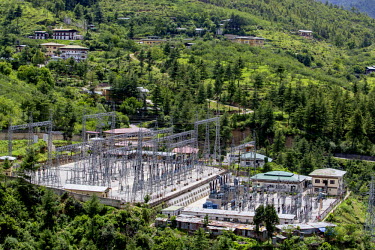 Thimphu's electric switching station. All of Bhutan's power currently comes from hydroelectric dams scattered around the country. After domestic needs have been met the remaining renewable hydropower...