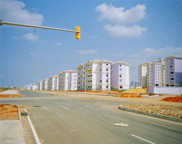 An empty intersection in the new town of Kilamba, south of Luanda, the capital. Kilamba has been built by a Chinese company in three years and is supposed to become the administrative capital of Angol...