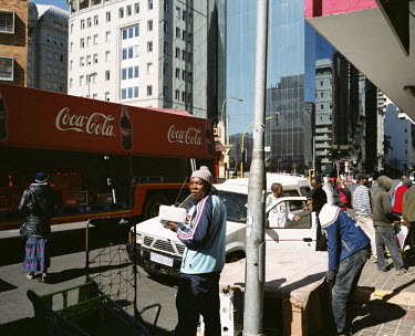 A street scene in the Central Business District. During the Apartheid years, the Central Business District went from being a busy commercial centre where only white people were allowed to live to beco...