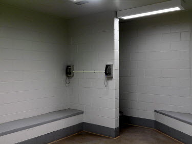 The holding room in Butts County Jail, constructed in 1995.