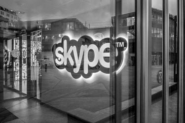 The main entrance to the headquarters of communications giant Skype.
