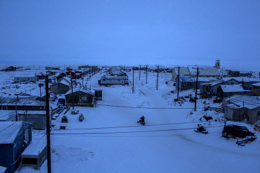 Shishmaref, a barrier island with a population of less than 600 Alaska native Inupiaq people located 30 miles south of the Arctic Circle. The island is threatened by global temperature rises which hav...